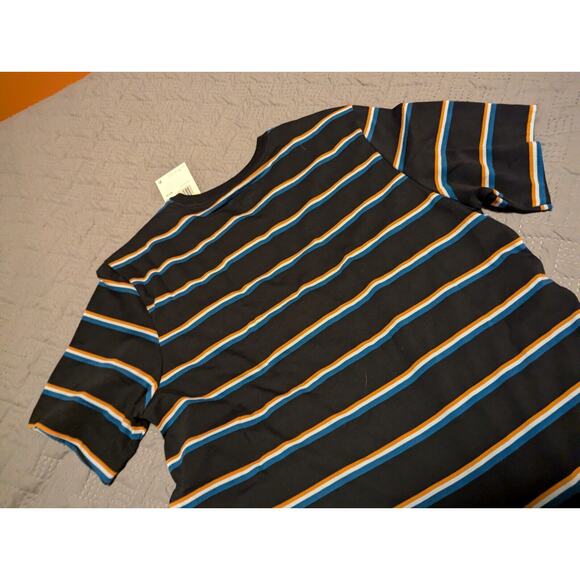 Nike Sportswear Club Stripe Embroidered Logo T-Shirt Tee Men's S DZ2985-011 - Picture 7 of 9